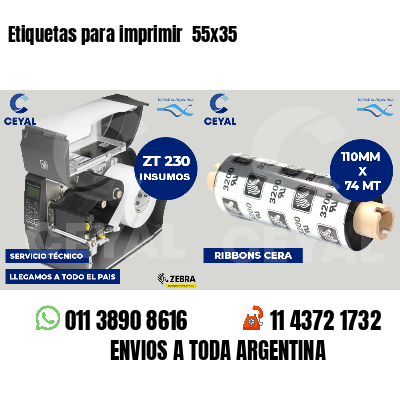 Etiquetas para imprimir  55x35