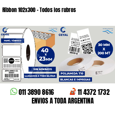 Ribbon 102x300 - Todos los rubros