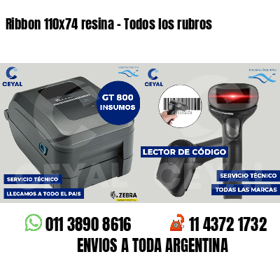 Ribbon 110x74 resina - Todos los rubros