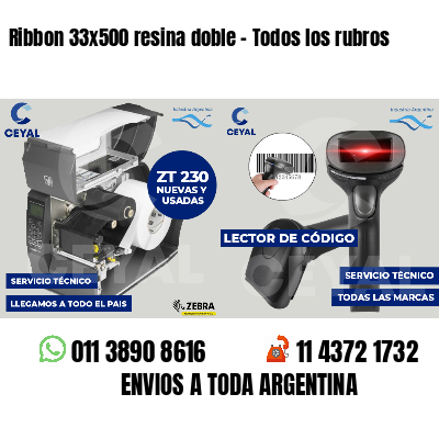 Ribbon 33x500 resina doble - Todos los rubros