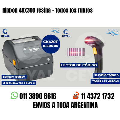 Ribbon 40x300 resina - Todos los rubros