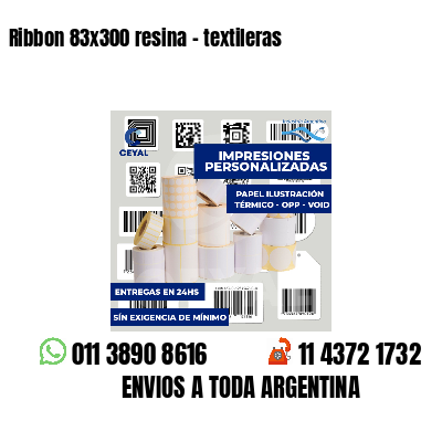 Ribbon 83x300 resina - textileras