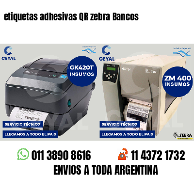 etiquetas adhesivas QR zebra Bancos