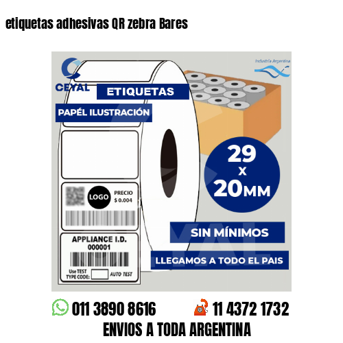 etiquetas adhesivas QR zebra Bares