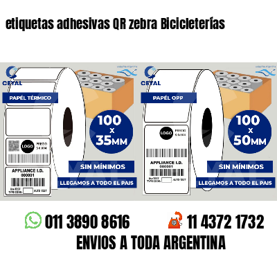 etiquetas adhesivas QR zebra Bicicleterías