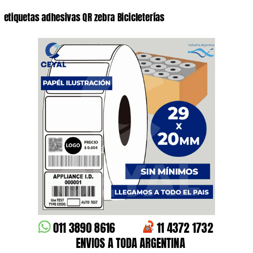 etiquetas adhesivas QR zebra Bicicleterías