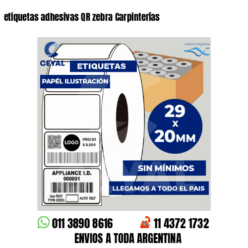 etiquetas adhesivas QR zebra Carpinterías