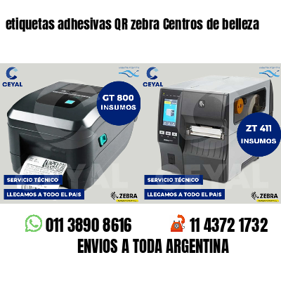 etiquetas adhesivas QR zebra Centros de belleza