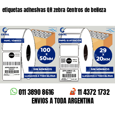 etiquetas adhesivas QR zebra Centros de belleza