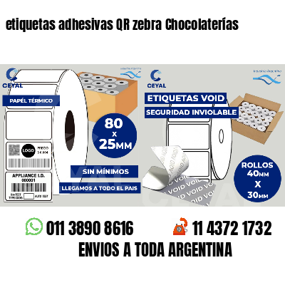 etiquetas adhesivas QR zebra Chocolaterías