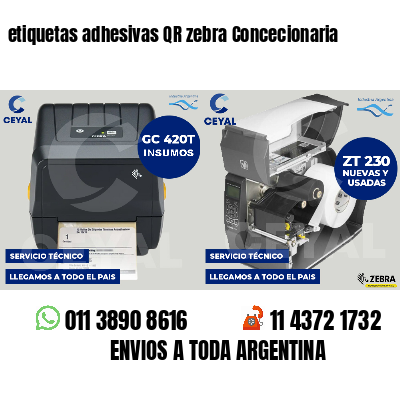 etiquetas adhesivas QR zebra Concecionaria