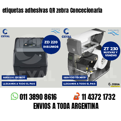 etiquetas adhesivas QR zebra Concecionaria