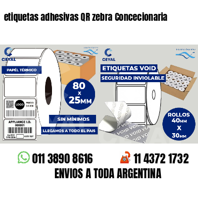 etiquetas adhesivas QR zebra Concecionaria