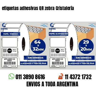 etiquetas adhesivas QR zebra Cristalería