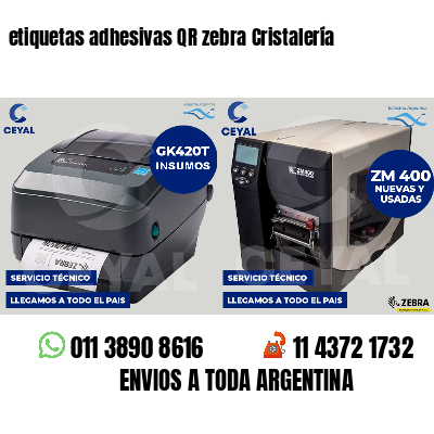 etiquetas adhesivas QR zebra Cristalería