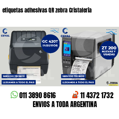 etiquetas adhesivas QR zebra Cristalería