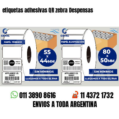 etiquetas adhesivas QR zebra Despensas