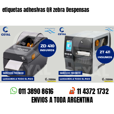 etiquetas adhesivas QR zebra Despensas