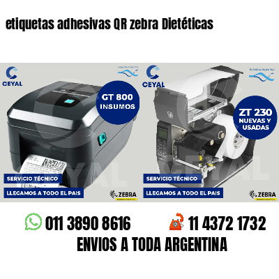 etiquetas adhesivas QR zebra Dietéticas