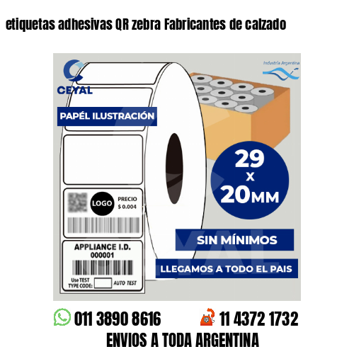 etiquetas adhesivas QR zebra Fabricantes de calzado