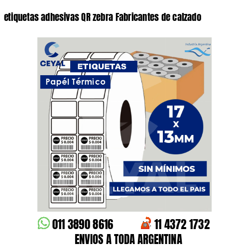 etiquetas adhesivas QR zebra Fabricantes de calzado