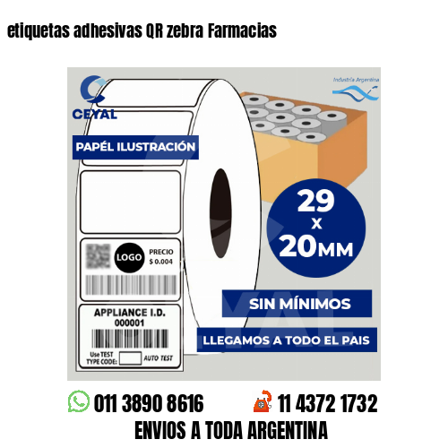 etiquetas adhesivas QR zebra Farmacias