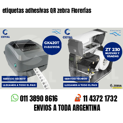 etiquetas adhesivas QR zebra Florerías