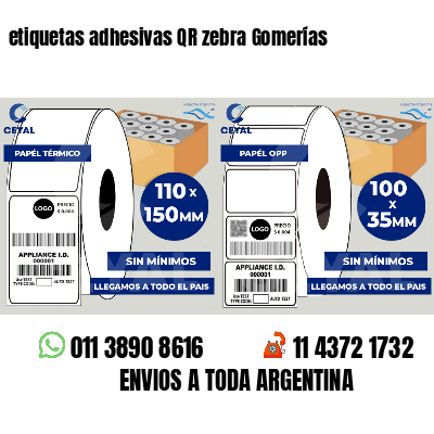 etiquetas adhesivas QR zebra Gomerías