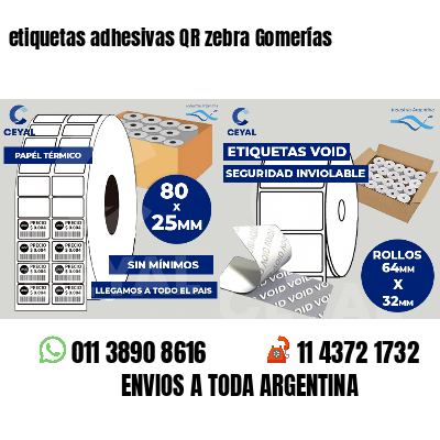 etiquetas adhesivas QR zebra Gomerías