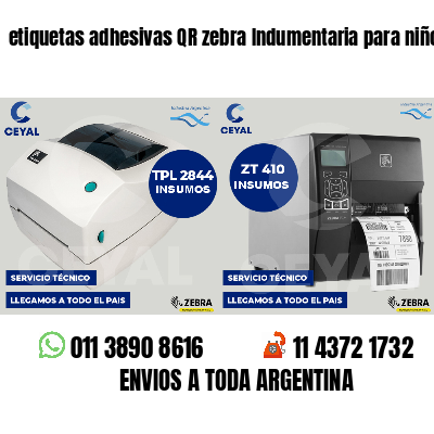 etiquetas adhesivas QR zebra Indumentaria para niños