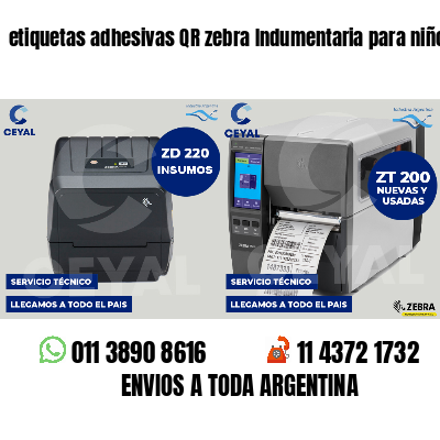 etiquetas adhesivas QR zebra Indumentaria para niños