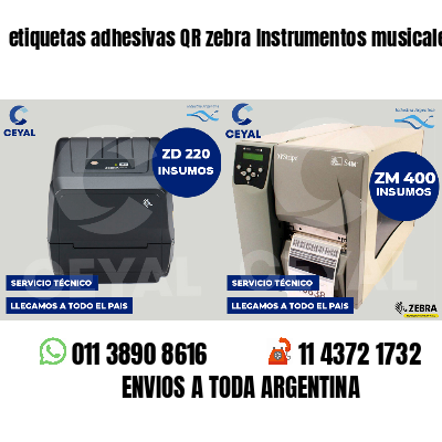 etiquetas adhesivas QR zebra Instrumentos musicales