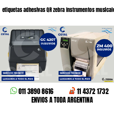 etiquetas adhesivas QR zebra Instrumentos musicales