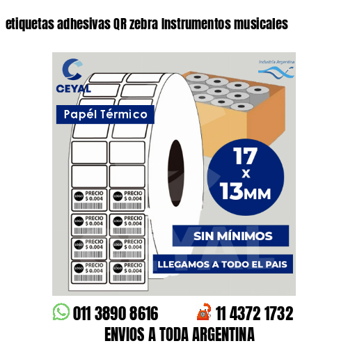 etiquetas adhesivas QR zebra Instrumentos musicales