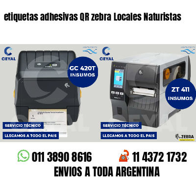 etiquetas adhesivas QR zebra Locales Naturistas