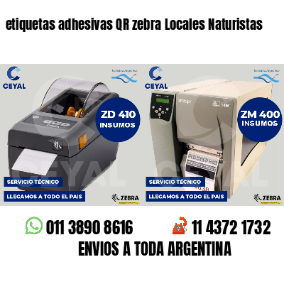 etiquetas adhesivas QR zebra Locales Naturistas