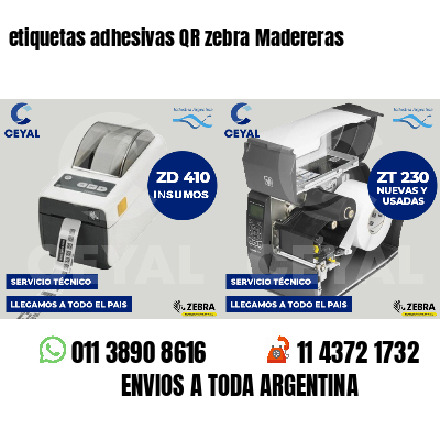 etiquetas adhesivas QR zebra Madereras