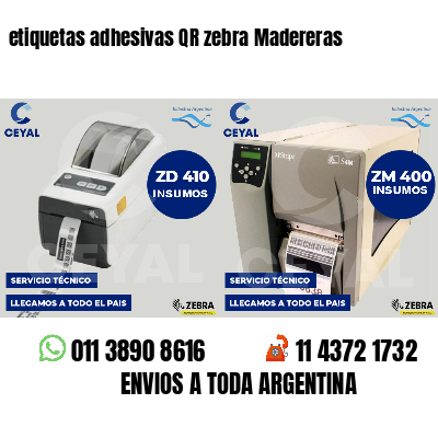 etiquetas adhesivas QR zebra Madereras