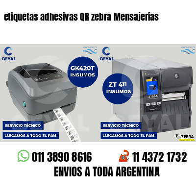 etiquetas adhesivas QR zebra Mensajerías