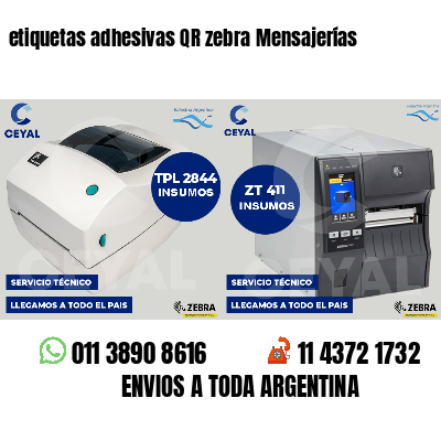 etiquetas adhesivas QR zebra Mensajerías