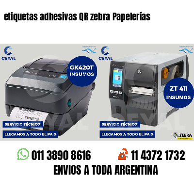 etiquetas adhesivas QR zebra Papelerías