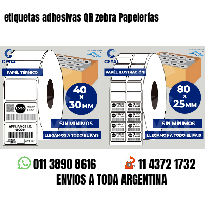 etiquetas adhesivas QR zebra Papelerías