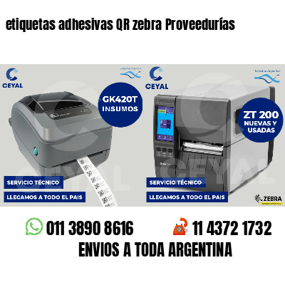 etiquetas adhesivas QR zebra Proveedurías