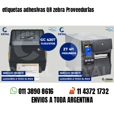 etiquetas adhesivas QR zebra Proveedurías