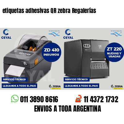 etiquetas adhesivas QR zebra Regalerías