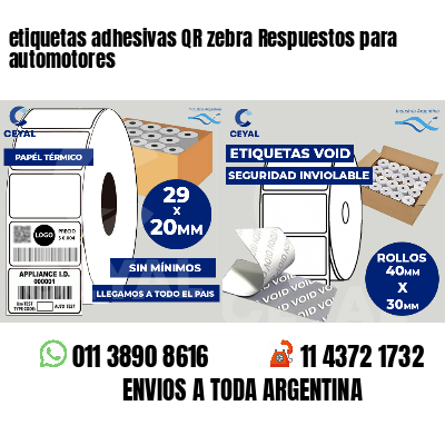 etiquetas adhesivas QR zebra Respuestos para automotores