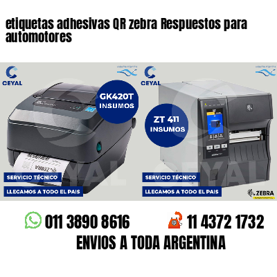 etiquetas adhesivas QR zebra Respuestos para automotores