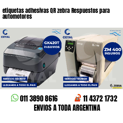 etiquetas adhesivas QR zebra Respuestos para automotores