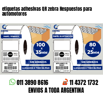 etiquetas adhesivas QR zebra Respuestos para automotores