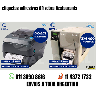 etiquetas adhesivas QR zebra Restaurants